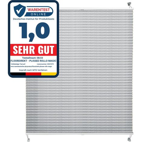 Store plissé Magic Gris clair 120 x 200 cm