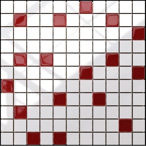 Ilcom mosaico in ceramica con inserti in vetro per bagno o cucina 30cm x 30cm - Raspberries (1/4)