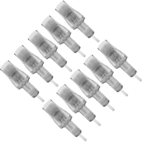 10 aiguilles à cartouche d'ombrage professionnelles jetables en acier inoxydable à lame plate 1235M1 (1/5)