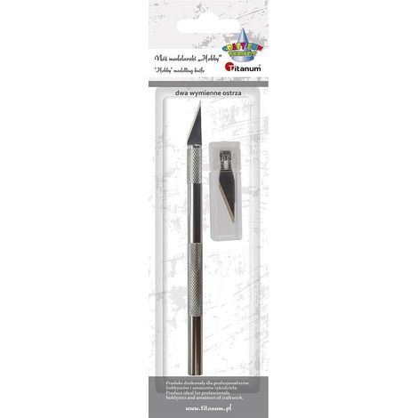 Cuchillo de modelismo para aficionados de 146 mm + 2 cuchillas reemplazables