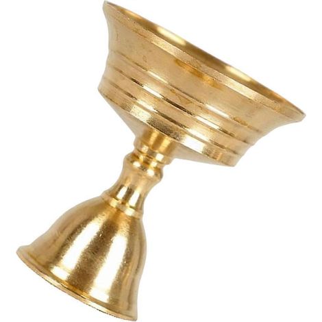 Support de lampe à ghee en cuivre avec porte-mèche, coupelle décorative pour lampe à beurre, idéale pour la maison et les statuettes de Bouddha, porte-bougie chauffe-plat facile à nettoyer (1/5)