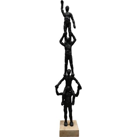 Signes Grimalt Figure neri impilati diversi  Figura desktop marrone - 68x14x9cm
