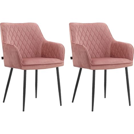 Elvira-Fauteuil Pack 2 Rose (1/5)
