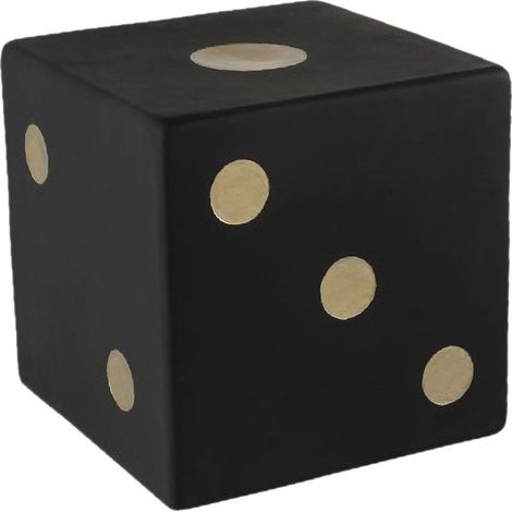 Dé décoratif noir