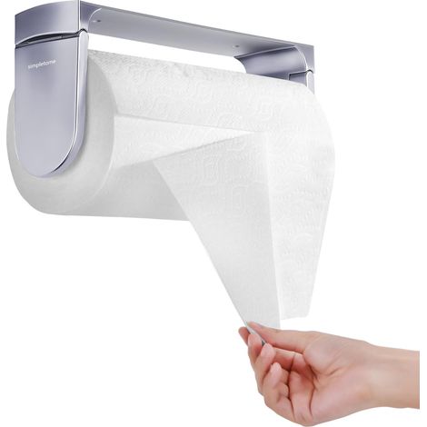 Une DÉCHIRURE À Une Main Supports pour Papier Essuie-Tout en Aluminium Auto-adhésif Porte-Papier de Cuisine fixé au Mur Porte-Papier de Cuisine (Argent Chromé Perle) (1/5)