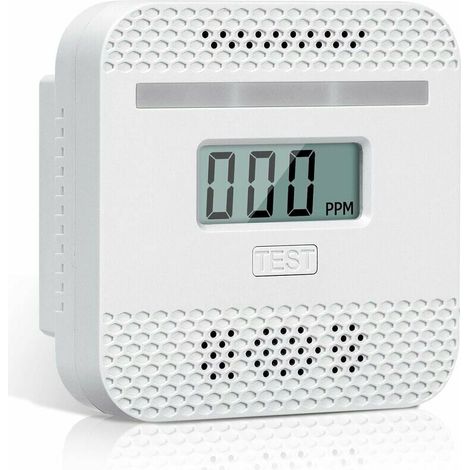Rilevatore di monossido di carbonio Ulisem, rilevatore intelligente di monossido di carbonio con schermo LCD, conforme alla norma EN 50291, con pulsante di test e indicatore di stato a LED (Mini 1 pez