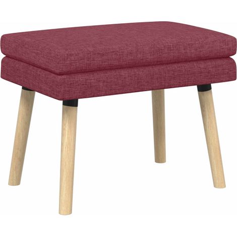 Banc à double couche Bordeaux 60 x 40 x 46 cm Tissu vidaXL (1/5)