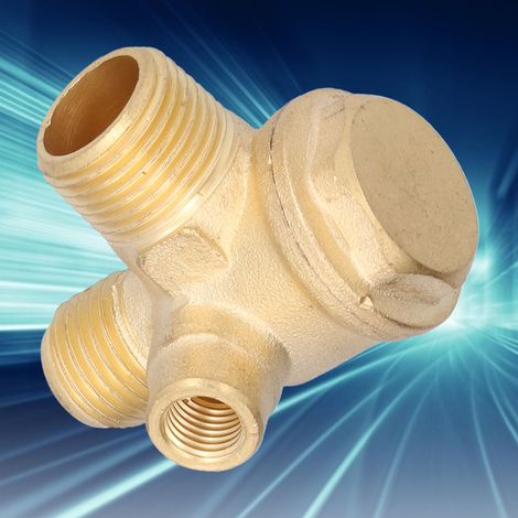 Clapet Anti-Retour 3 Voies Laiton Fileté Accessoires Compresseur 7mm 14mm 16mm