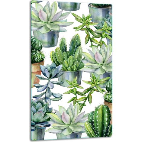 TABLERO DE MESA DE PANEL DE CRISTAL 30x52 CACTUS (1/5)