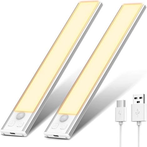 OUILA Lampe de Placard,Eclairage Led Rechargeable Interieur Placard,Sans Fil,Magnétique,Dimmable Lampe Led Detecteur Mouvement,L60 (1/4)