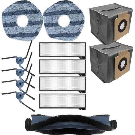 Für Eufy X10 For Pro For Omni T2351 Vacuum Replacement Parts Kit with Main Roller Side Brushes Filter Mop Pad Cloth and Dust Bag for Robot Cleaner Upkeep (1/4)
