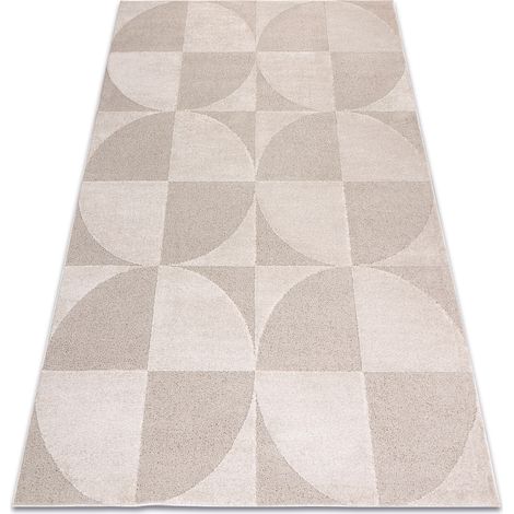 Tappeto DUNE 2900 beige – geometrico, cerchi, struttura beige 80x150 cm