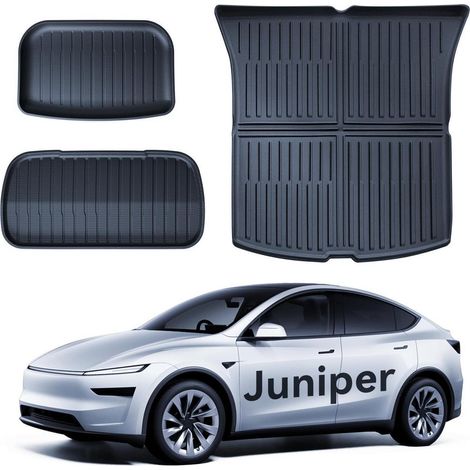 Kofferraummatten 3-teilig für Tesla Model Y 2025-2026 Allwetter TPE rutschfest wasserdicht (1/5)