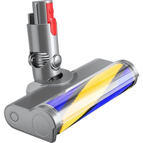 Brosse d'aspiration avec détecteur de saleté compatible avec les aspirateurs balais Dyson V15, V11, V10, V8 et V7 - Brosse pour sols - Accessoire pour aspirateur - Gris (1/5)