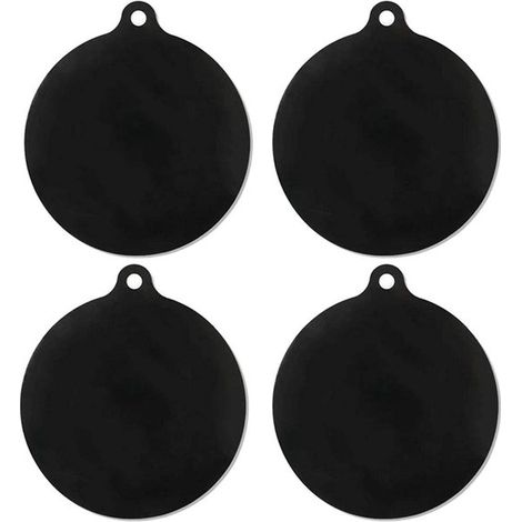 Tapis de Protection Induction - 4 Pièces - Tapis Induction - Silicone - Tapis de Protection Plaque de Cuisson - Protection Plaque Induction - Tapis de Protection Plaque Induction - 22CM - Noir (1/5)