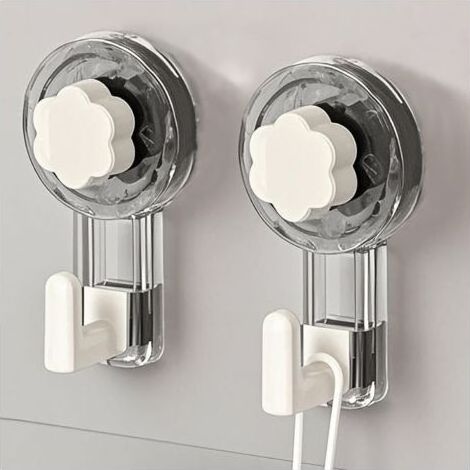 Handtuchhaken für Bad, extra starke Saugnapfhaken (65 mm), wiederverwendbar für Bad, Küche, Camping und Auto (1/5)
