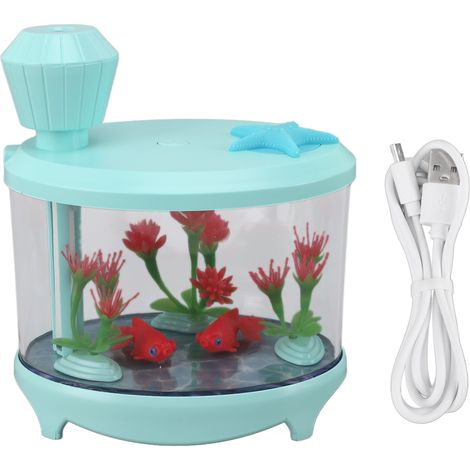 Miniature paysage humidificateur poisson réservoir modèle ultrason USB silencieux huile essentielle aromathérapie pour voiture chambre bureau étude vert (1/5)