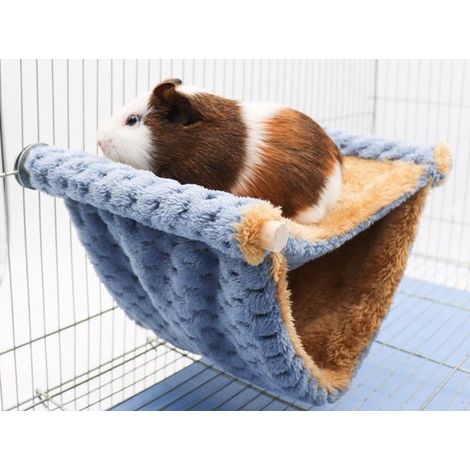 Amaca invernale calda per topi, lettino a nido d'uccello sospeso a doppio strato con calda lana, supporto per gabbia per uccelli, tenda a grotta nascosta, accessori per gabbia per dormire (1/5)