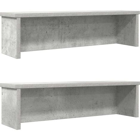 Küchenregale Stapelbar 2 Stk. Betongrau 50x15x16 cm