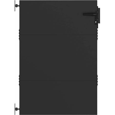 Maison Exclusive - Cancello da giardino con blocco Nero 85 x 125 cm