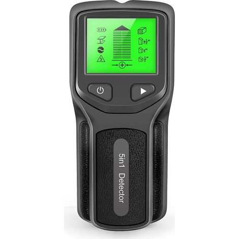 Détecteur mural multifonction numérique portable HW430 5-en-1 à faisceau laser