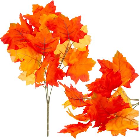CV36041 Künstliche Herbstblätter für Blumenarrangements, Blätterstrauß, Herbstdekoration, Zweig (1/5)