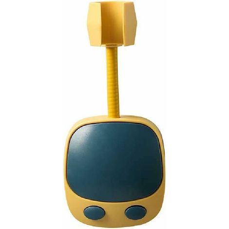 Support de douche pivotant à 360° sans perçage pour salle de bain, fixation par ventouse réglable, bleu et jaune. (1/5)