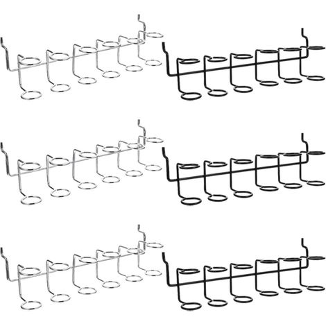 Jeu de 6 Supports de Tournevis Robustes en Acier Inoxydable pour Panneau Perforé, Organisateur D'outils Portable et Gain de Place pour Garage et Atelier (1/5)