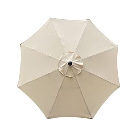 Ersatzbezug für Sonnenschirm, 8 Streben, 3 m, wasserdicht, UV-beständig, Ersatzstoff, beige