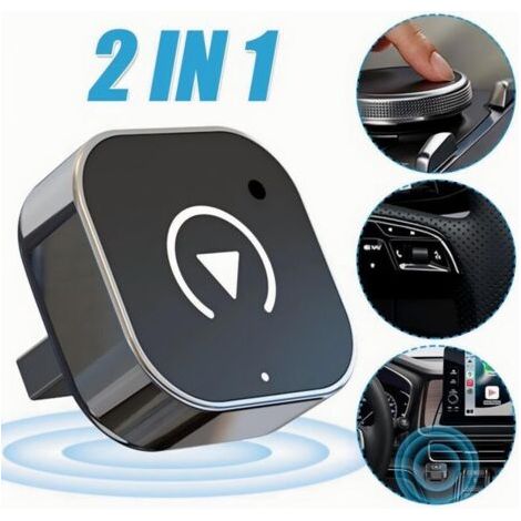 Adaptateur CarPlay sans Fil, Mini CarPlay et Android Auto 2 en 1 pour Mise à Niveau de CarPlay Filaire vers sans Fil, Design Mini USB pour Voitures avec Wired CarPlay, Plug and Play (1/4)