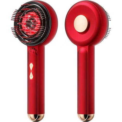Masajeador eléctrico para el cuero cabelludo con terapia de luz roja para el cabello, peine multifuncional 3 en 1 para masajear el cuero cabelludo, inalámbrico y portátil. (1/5)