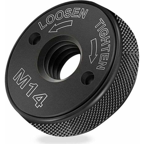 Ecrou de Serrage Rapide M 14, Écrou à serrage rapide SDS Clic M14 Écrou de blocage SDS-clic M 14 pour meuleuse Bosch, Black&Decker, Dewalt, Flex, Hitachi, Metabo, Makita (1/4)