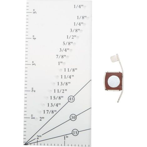 Règle à couture magnétique avec guide de couture, échelle transparente, précise, robuste et portable pour machine à coudre