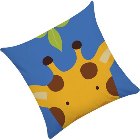 de coussin unie à poils courts motif dessin animé 50 x 50 cm