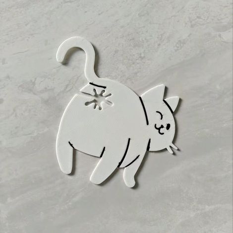 2 Pinces à pain en forme de derrière de chat, outil de cuisine amusant imprimé en 3D, support de sac en plastique pour snacks, cadeau de décoration animale mignonne pour la maison (1/5)