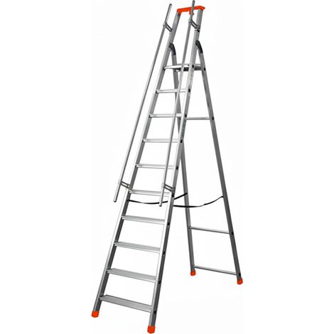 Scaletta grande altezza 11 gradini - Altezza mass. lavoro 4.52m - Q60/11M