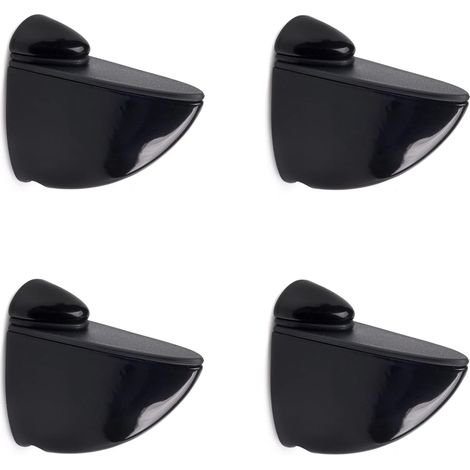 Set mit 4 verstellbaren schwarzen Halterungen – modernes Design für Glasböden mit einer Stärke von 3 bis 16 mm, einfache Montage – AquaForge