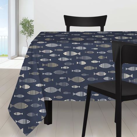 Nappe rectangle anti-tâches 140x240 cm CADAQUES, par Soleil d'Ocre