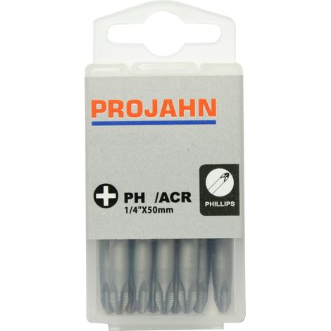 Projahn 1/4 ACR Bit L50 mm Phillips Nr. 2 10er Pack