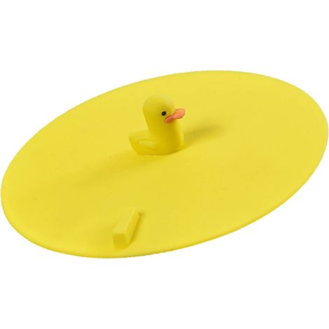 Bouchon de bonde d'évier anti-retour d'odeurs et anti-cafards, multifonctionnel, en silicone, pour salle de bain, toilettes et cuisine, jaune canard.