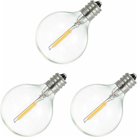 Ampoules Spécifiques Blanc Chaud, Lot de 3, AC220-230V 1W E12 G40.