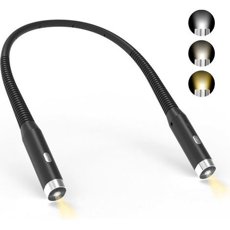 Neck Reading Lamp - Rechargeable Reading Lamp with 3 Adjustable Brightness Levels - 360° Foldable - USB LED Reading Light for Travel, Knitting, and Camping