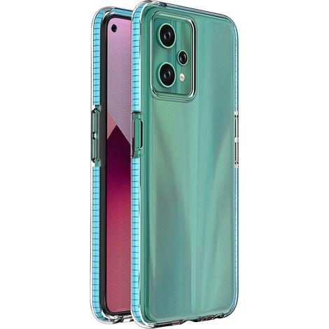 Realme 9 Pro Silikonhülle mit Rahmen, hellblau (1/3)