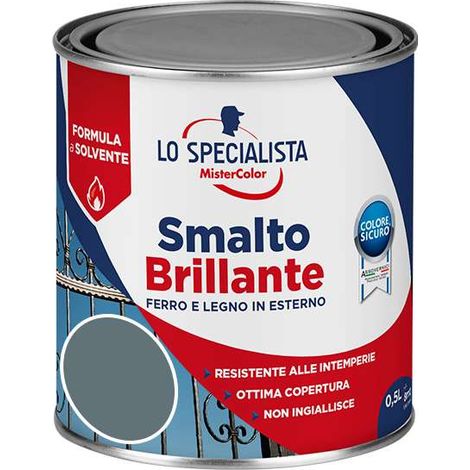 Lo Specialisa Smalto Brillante a Solvente 0,5 l Grigio Scuro