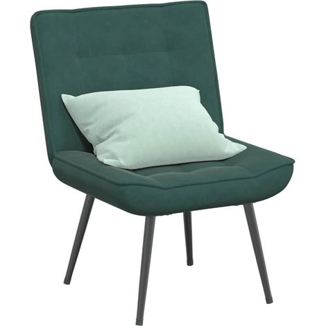Sillón de relax terciopelo verde oscuro 64x74x84 cm vidaXL (1/5)