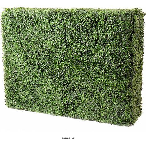 Haie de buis artificiel à assembler plastique anti-UV H 80 cm L 108 cm (1/3)