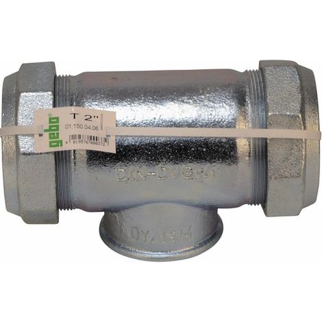 Gebo série 150 raccord à vis 01.150.04.06 60,3 mm x 2" x 60,3 mm, pour tube en acier (1/2)
