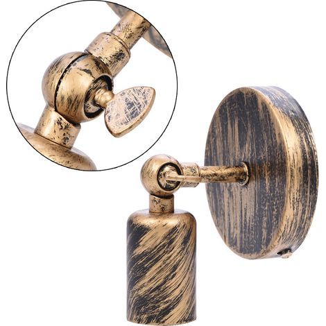 Retro-Wandleuchte in Gold für Bar, Café, Flur, E27-Fassung, Vintage-Flurleuchte, elegante Wandhalterung im Industriestil (1/5)