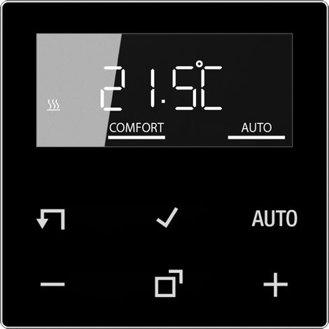 JUNG HOME Raumthermostat-Display, Serie AS/A, schwarz BT A 1791 SW (1/5)