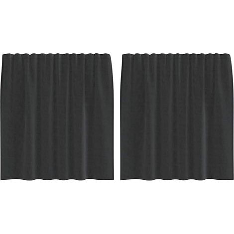 Maison Exclusive - Tende in Voile con Linguetta 2 pz Nero